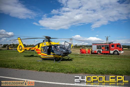 Poważny wypadek w Kuniowie. Lądował śmigłowiec LPR