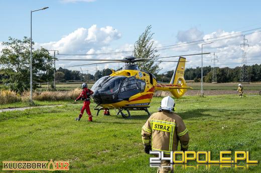 Poważny wypadek w Kuniowie. Lądował śmigłowiec LPR