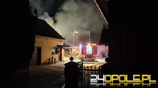 Pożar budynku gospodarczego w gminie Izbicko