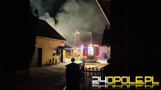 Pożar budynku gospodarczego w gminie Izbicko