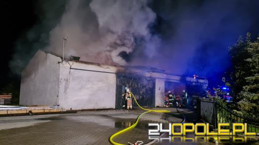 Pożar budynku gospodarczego w gminie Izbicko