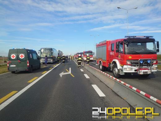 Autobus przewożący dzieci zderzył się z ciężarówką na A4  