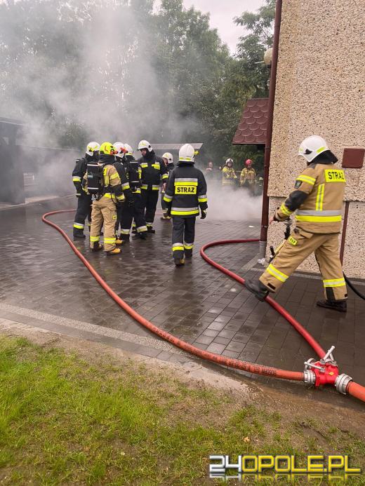Pożar przydomowej kotłowni w powiecie strzeleckim
