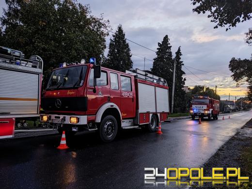 Pożar przydomowej kotłowni w powiecie strzeleckim