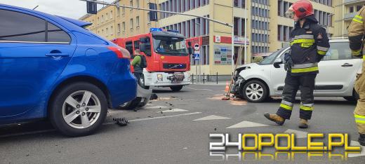 Kolizja samochodów w Opolu 