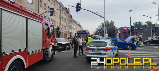 Kolizja samochodów w Opolu 