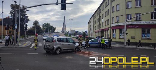 Kolizja samochodów w Opolu 
