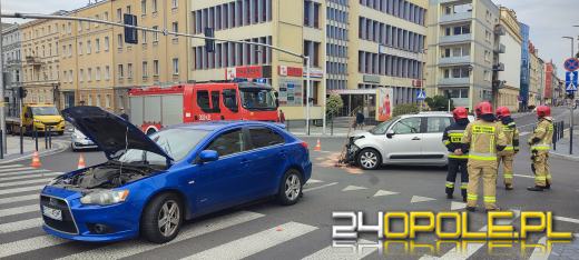 Kolizja samochodów w Opolu 