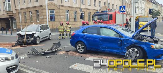 Kolizja samochodów w Opolu 