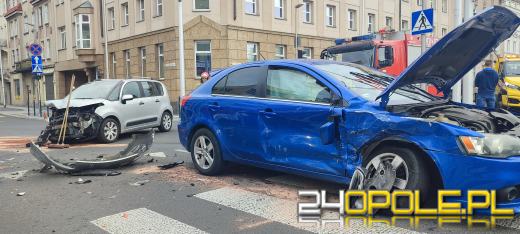 Kolizja samochodów w Opolu 
