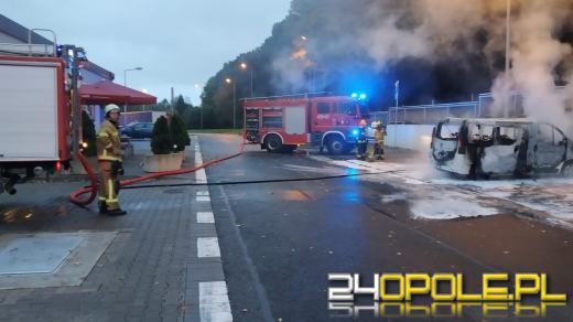 Pożar busa na MOP Góra św. Anny