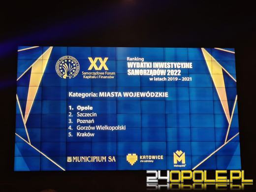 Opole na pierwszym miejscu w Polsce! 