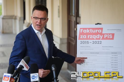 Faktury na drzwiach opolskich biur poselskich polityków Zjednoczonej Prawicy