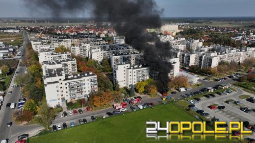 Pojazd nauki jazdy spłonął doszczętnie na ulicy Chełmskiej w Opolu