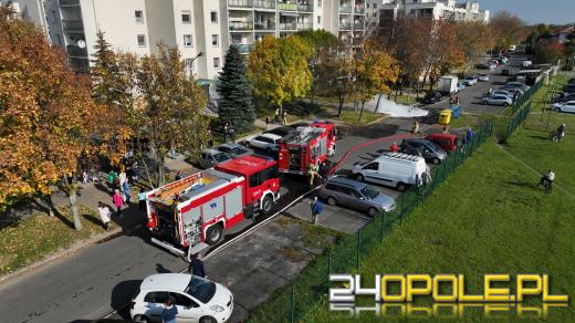 Pojazd nauki jazdy spłonął doszczętnie na ulicy Chełmskiej w Opolu