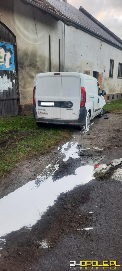 Kolizja przed przejściem dla pieszych w miejscowości Miejsce