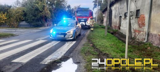 Kolizja przed przejściem dla pieszych w miejscowości Miejsce