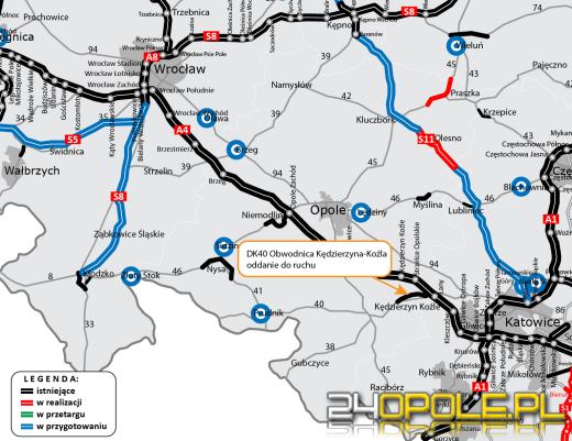 Obwodnica Kędzierzyna-Koźla w ciągu DK40 dostępna dla kierowców