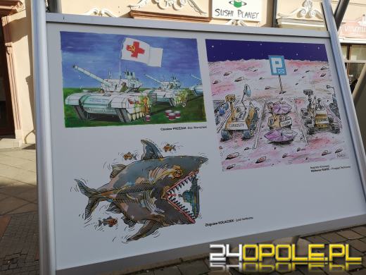 Wystawa rysunku prasowego pod opolskim Ratuszem