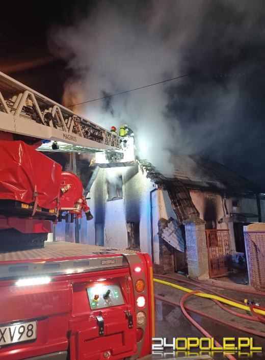 Pożar domu jednorodzinnego w miejscowości Łambinowice