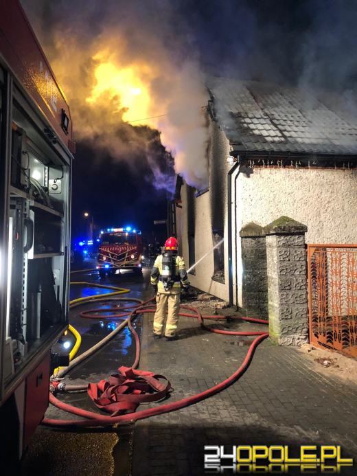 Pożar domu jednorodzinnego w miejscowości Łambinowice