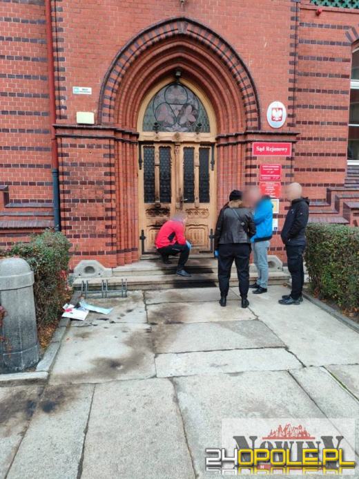 Atak na nyski sąd. 30-latek rzucił w budynek koktajlem Mołotowa