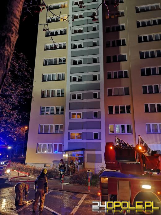 Pożar mieszkania na Chabrach. Trwa akcja strażaków