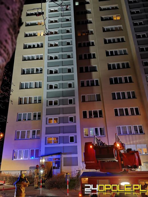 Pożar mieszkania na Chabrach. Trwa akcja strażaków