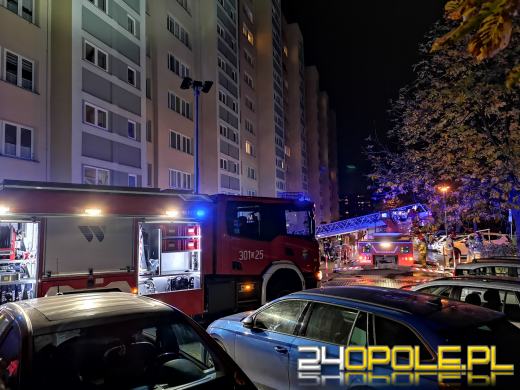 Pożar mieszkania na Chabrach. Trwa akcja strażaków