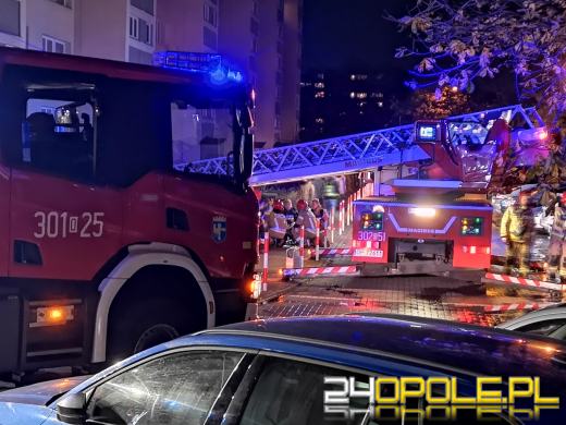 Pożar mieszkania na Chabrach. Trwa akcja strażaków