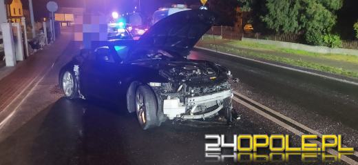 18-letni kierowca rozbił samochód na płocie
