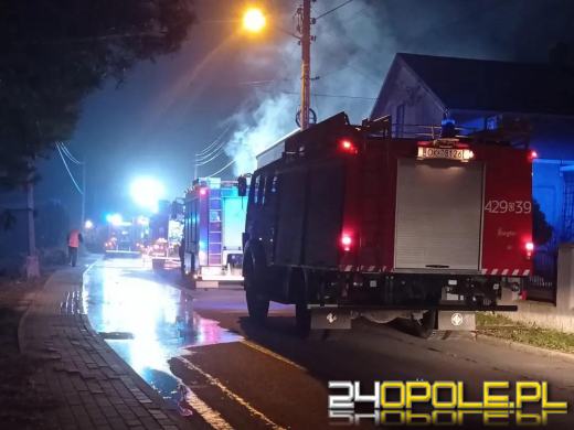 Pożar budynku garażowego w Ostrożnicy