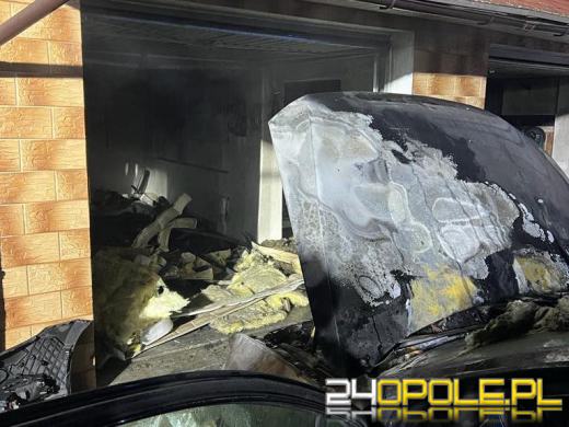 Pożar budynku garażowego w Ostrożnicy