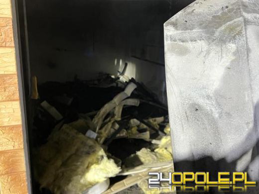 Pożar budynku garażowego w Ostrożnicy