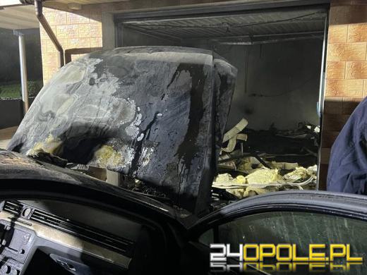 Pożar budynku garażowego w Ostrożnicy