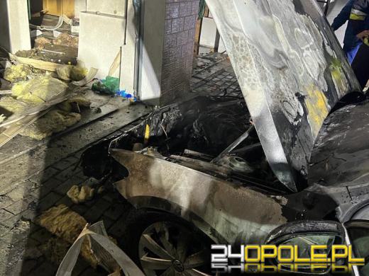 Pożar budynku garażowego w Ostrożnicy