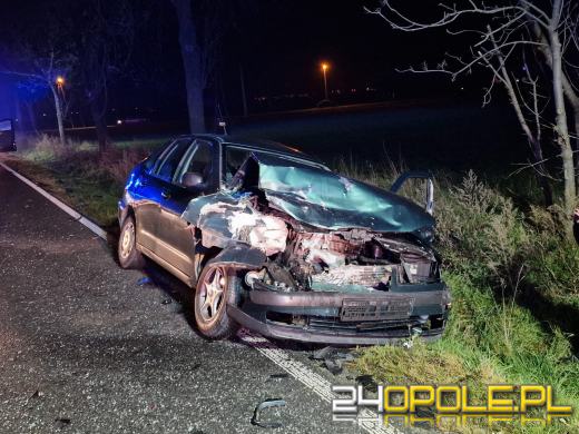 Wypadek z udziałem ciężarówki i dwóch osobówek na trasie Stary Grodków -Chróścina 