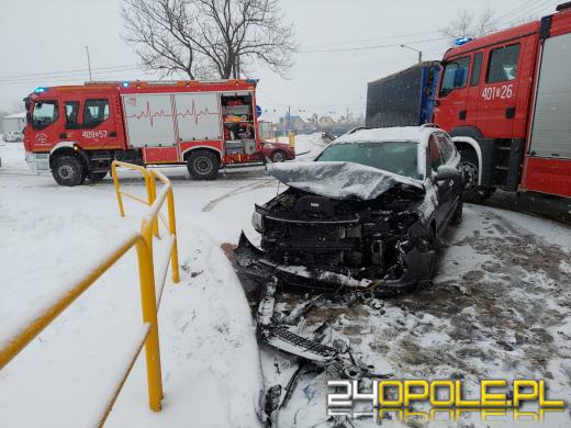 Zderzenie pojazdów w Michałowicach