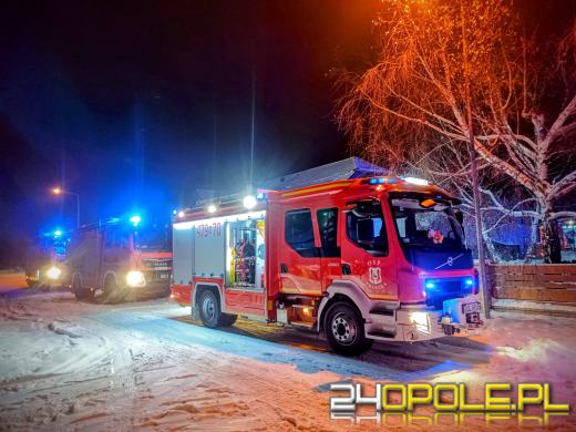 Strażacy działali w Praszce. Doszło do pożaru drewnianej wiaty