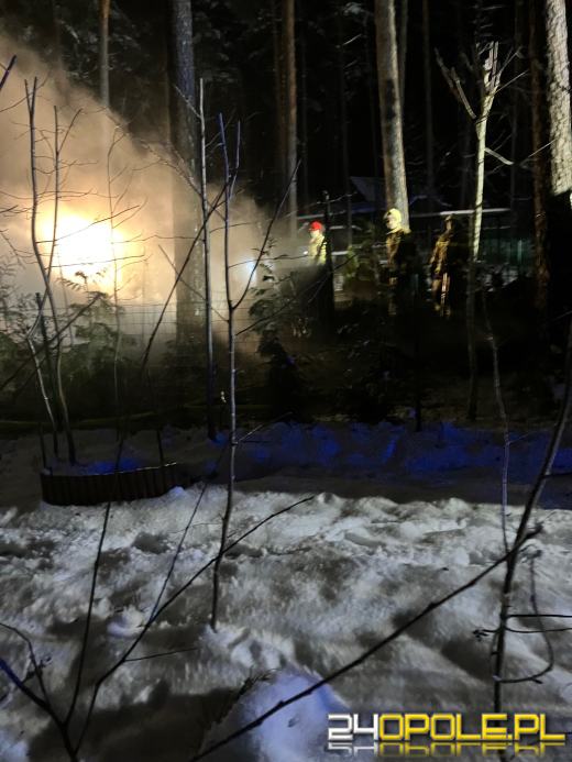 Pożar domku letniskowego w Turawie