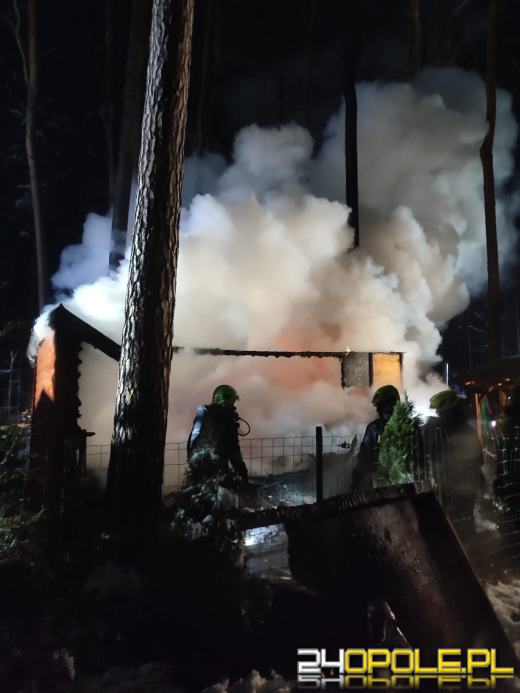 Pożar domku letniskowego w Turawie