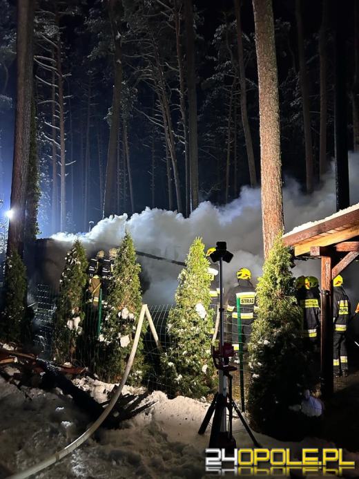 Pożar domku letniskowego w Turawie