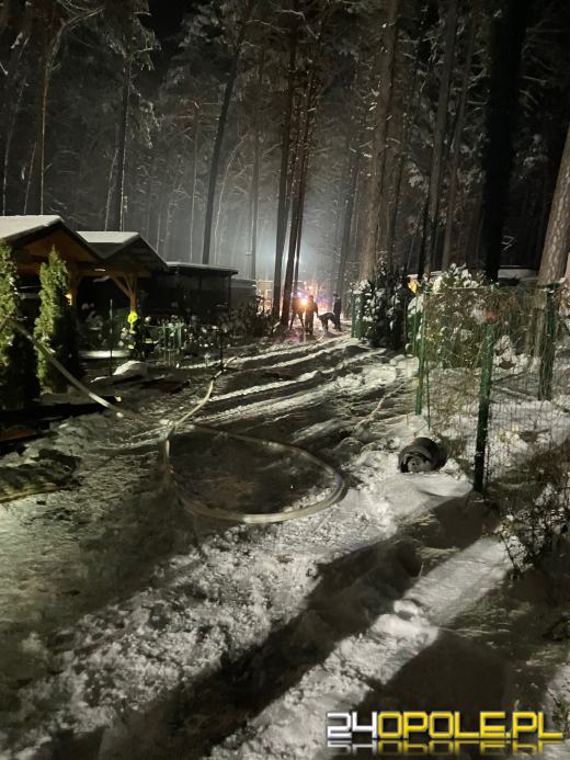 Pożar domku letniskowego w Turawie