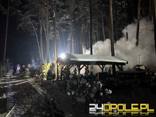 Pożar domku letniskowego w Turawie