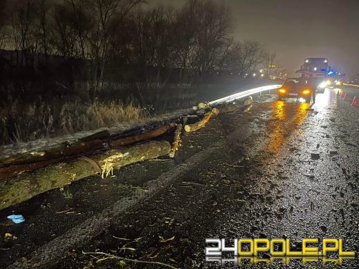 Z ciężarówki spadło drewno. Obwodnica Opola była zablokowana