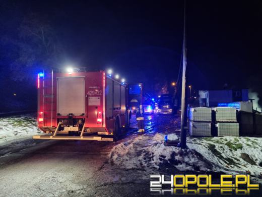 Pożar w Reńskiej Wsi. Działania strażaków trwają