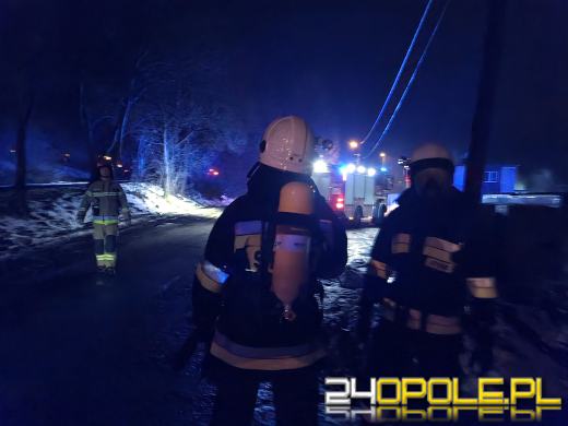 Pożar w Reńskiej Wsi. Działania strażaków trwają