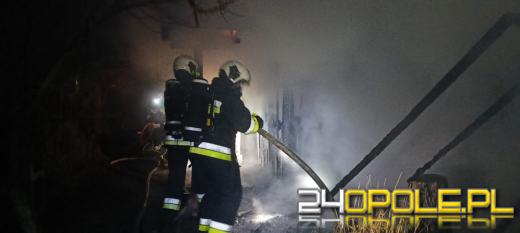 Pożar zabudowań gospodarczych w powiecie krapkowickim