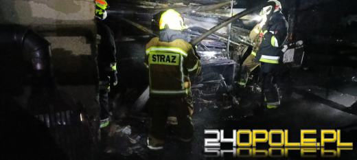 Pożar zabudowań gospodarczych w powiecie krapkowickim