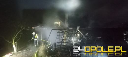 Pożar zabudowań gospodarczych w powiecie krapkowickim